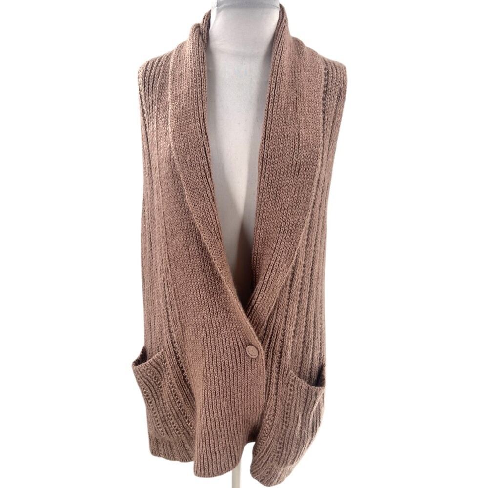 Nina Ricci mohair silk‎ knit vest tan one size